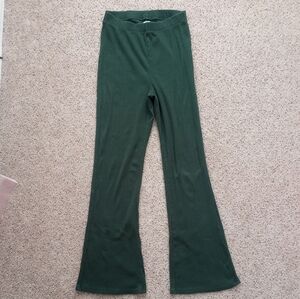 Green Flare Aerie Leggings